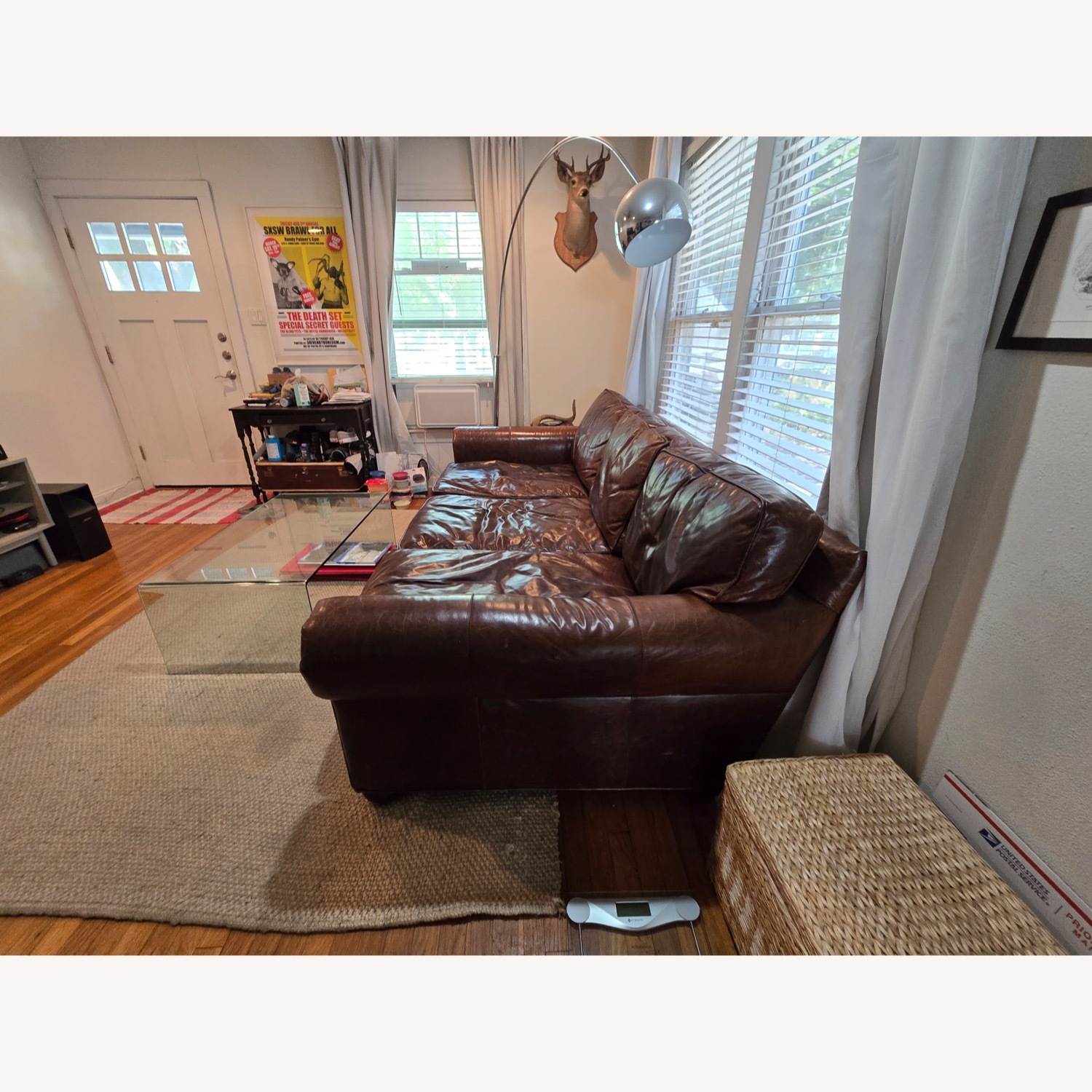 Restoration Hardware Lancaster Leather Sofa - image-4