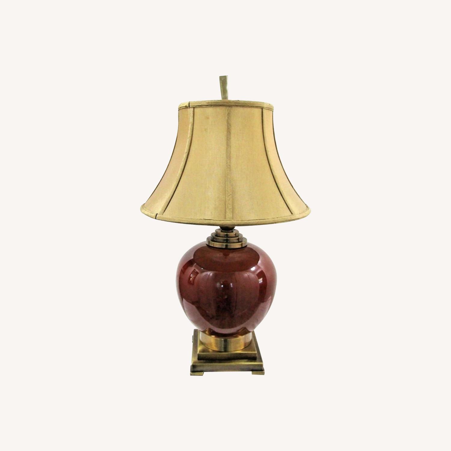 Uttermost Daviel Oxblood Red Pair of  Table Lamps - image-0