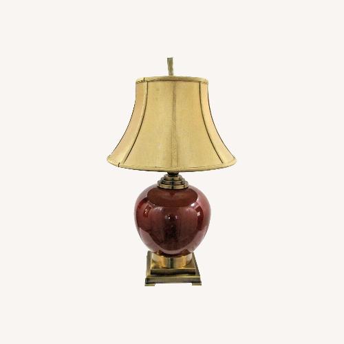 Used Uttermost Daviel Oxblood Red Pair of Table Lamps for sale on AptDeco