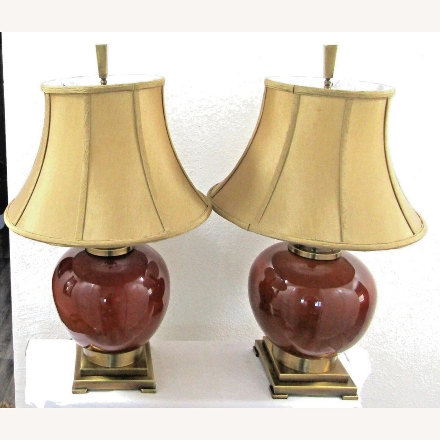 Uttermost Daviel Oxblood Red Pair of  Table Lamps - image-3