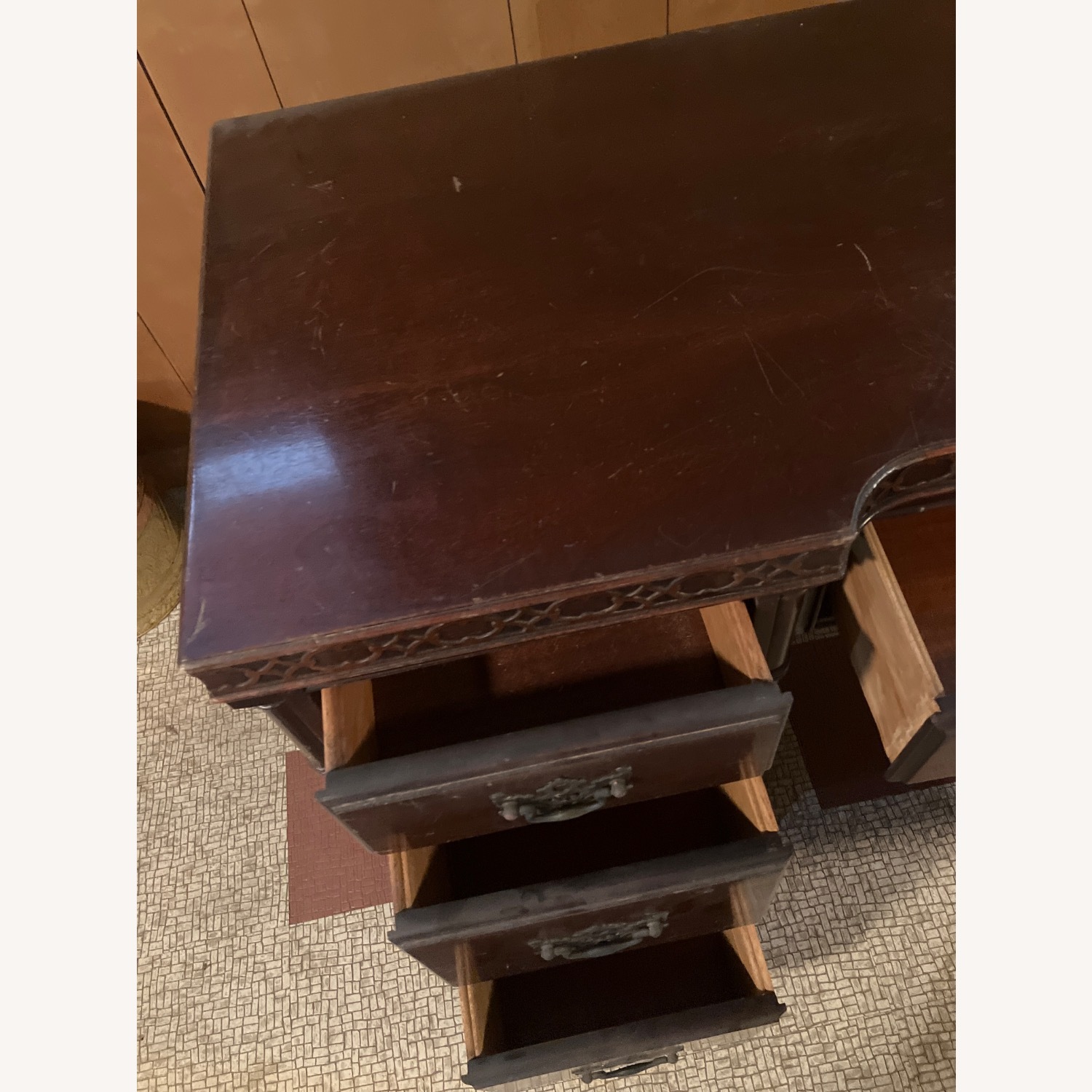Vintage Desk with 7 Drawers - image-11