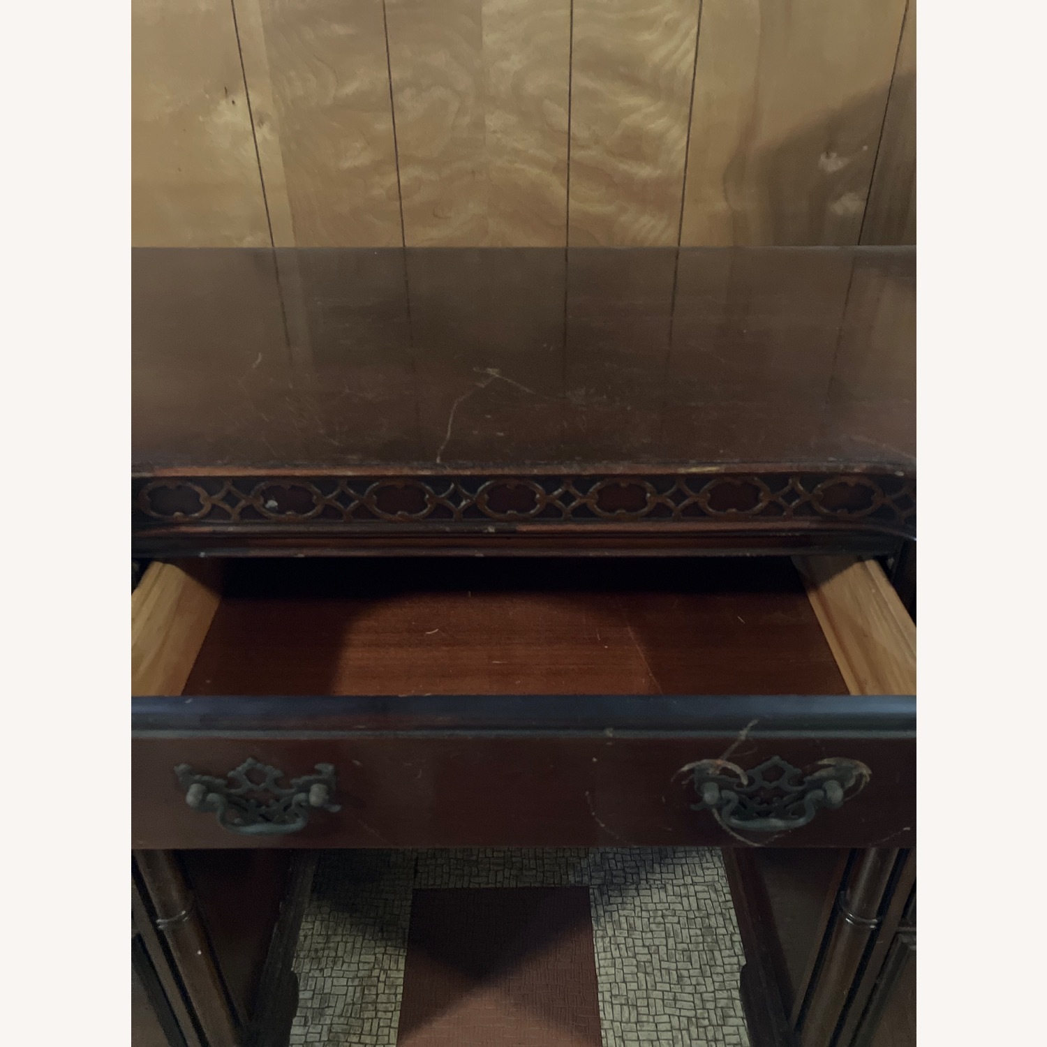 Vintage Desk with 7 Drawers - image-6