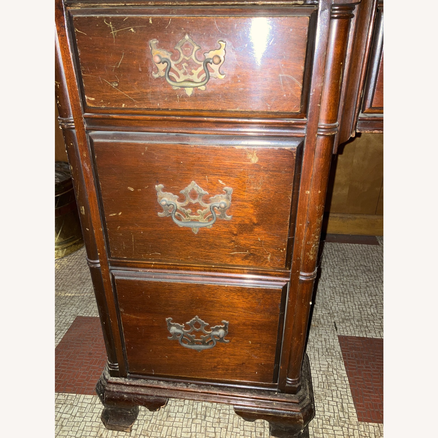 Vintage Desk with 7 Drawers - image-4