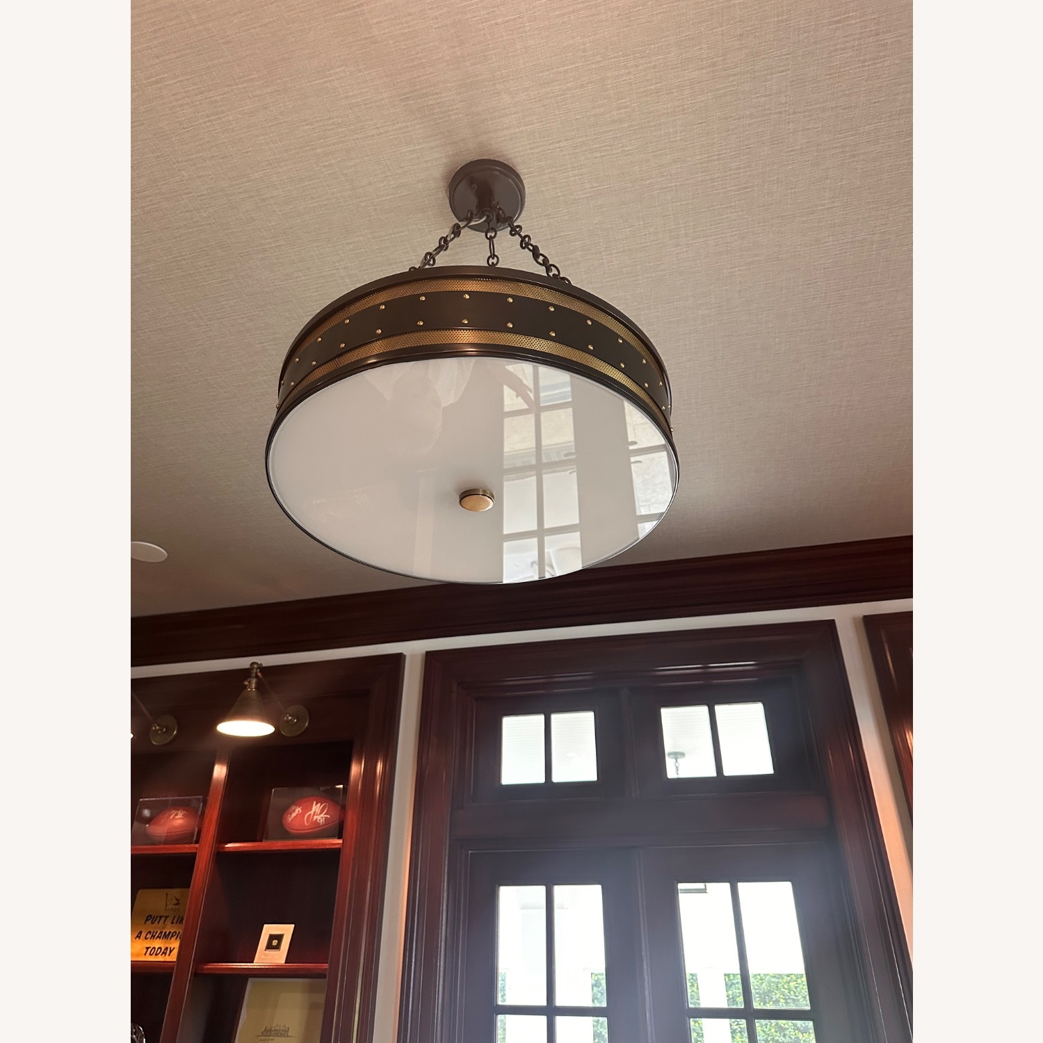 Gaines Blue Industrial Pendant Light - image-3