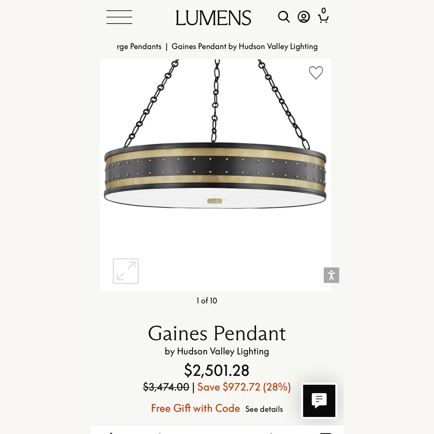 Gaines Blue Industrial Pendant Light - image-1