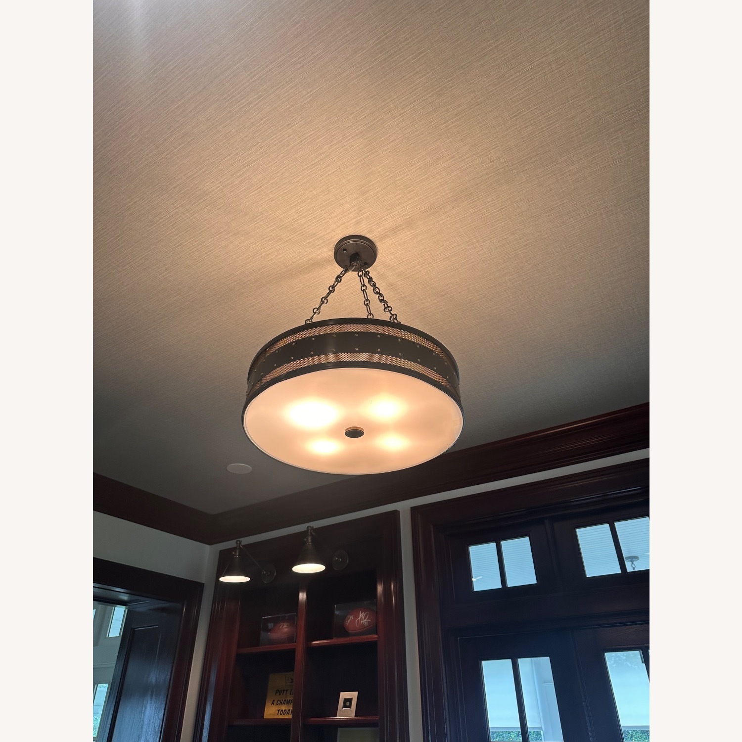 Gaines Blue Industrial Pendant Light - image-2