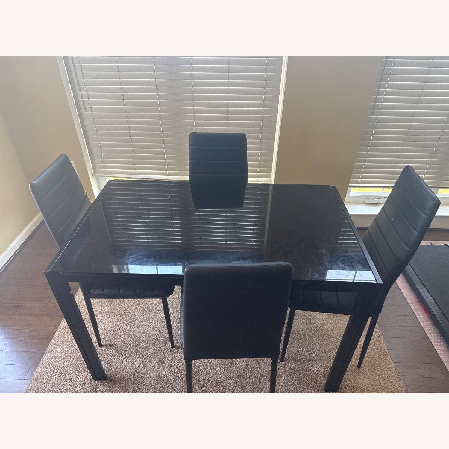 Rectangular Tempered Glass Dining Table  - image-1