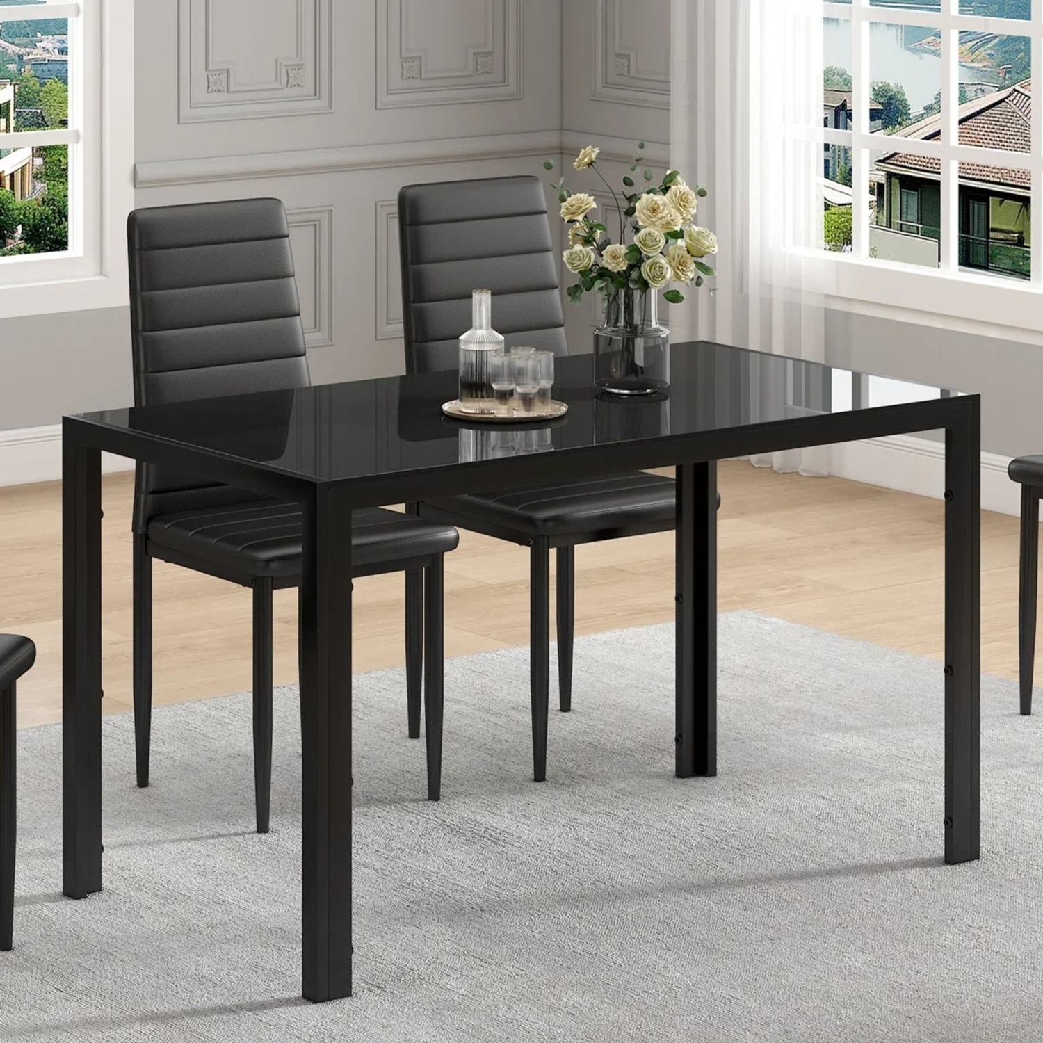 Rectangular Tempered Glass Dining Table  - image-4