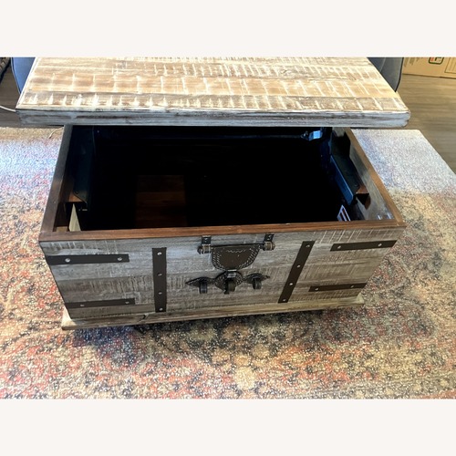 Used Pottery Barn Kaplan Chest Coffee Table for sale on AptDeco