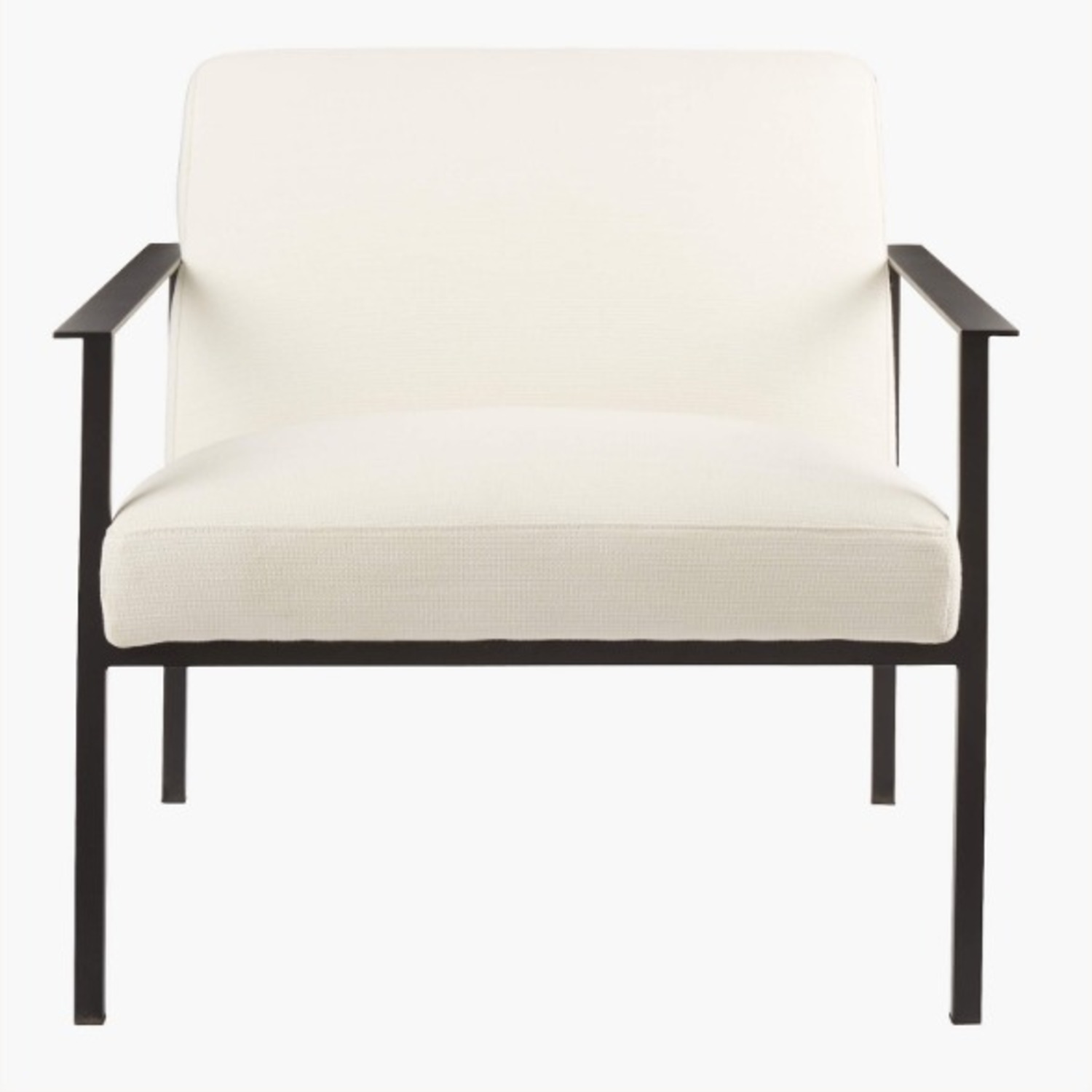 CB2 Cue Chair, White with Black Metal - image-1