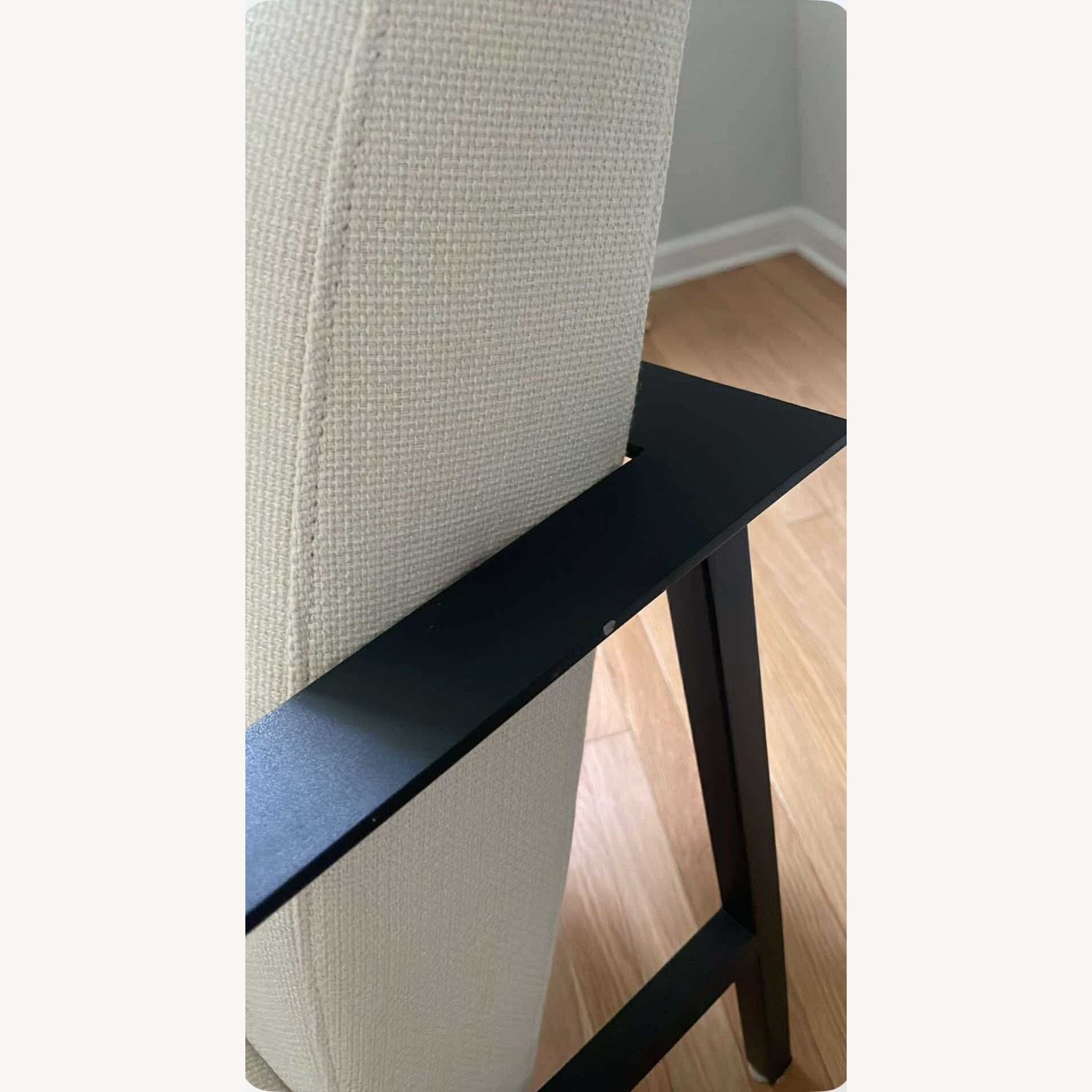 CB2 Cue Chair, White with Black Metal - image-5