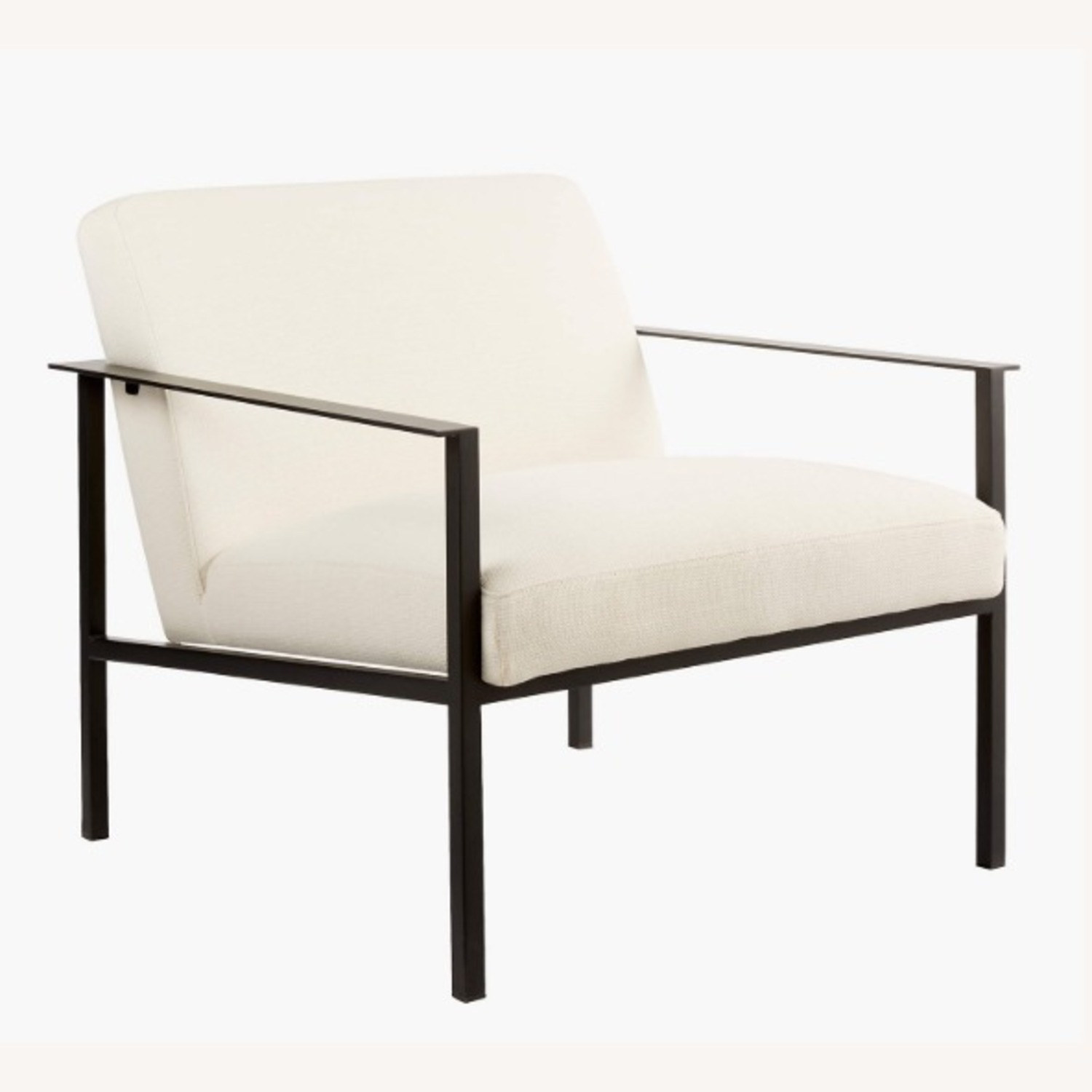 CB2 Cue Chair, White with Black Metal - image-2