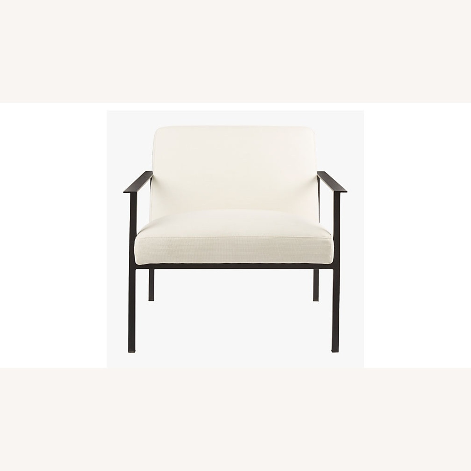 CB2 Cue Chair, White with Black Metal - image-4