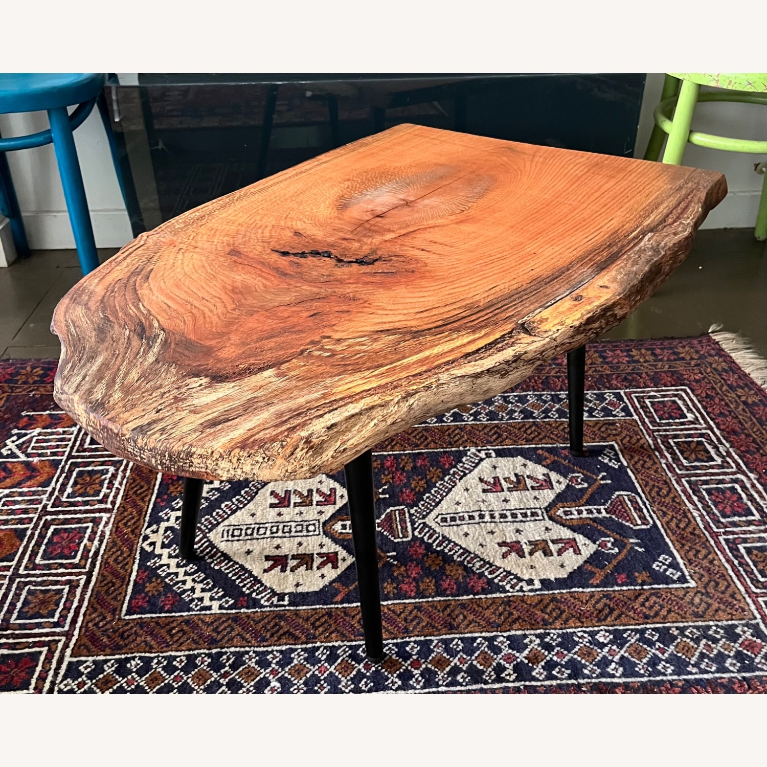 Mid Century Style Live Edge Coffee Table - image-1