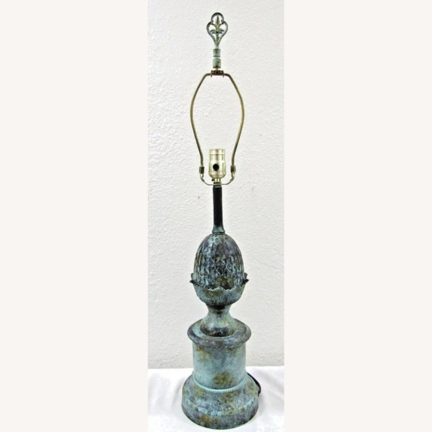 Vintage Bronze Acorn on Pedestal 31" Table Lamp - image-3