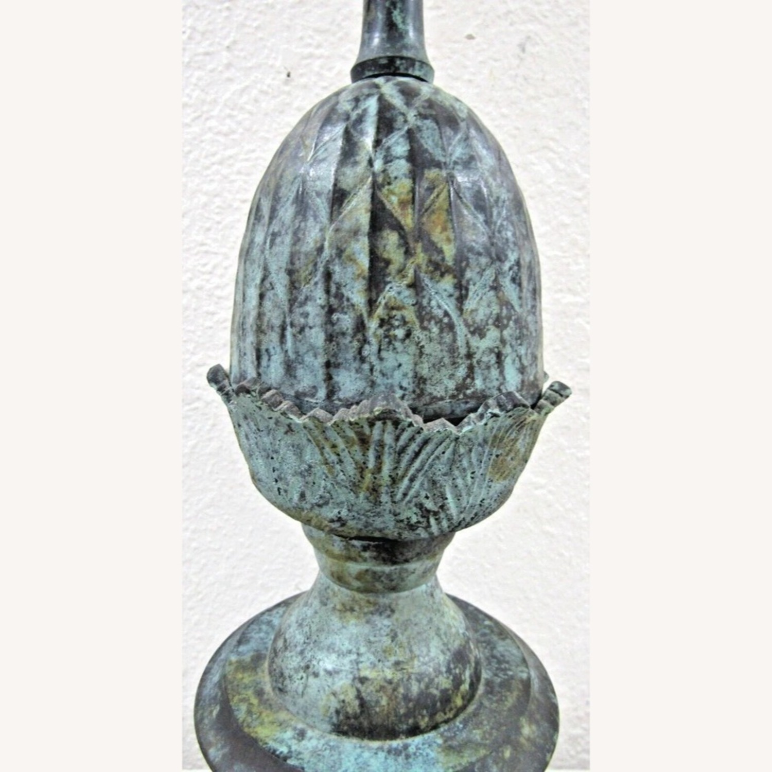 Vintage Bronze Acorn on Pedestal 31" Table Lamp - image-7