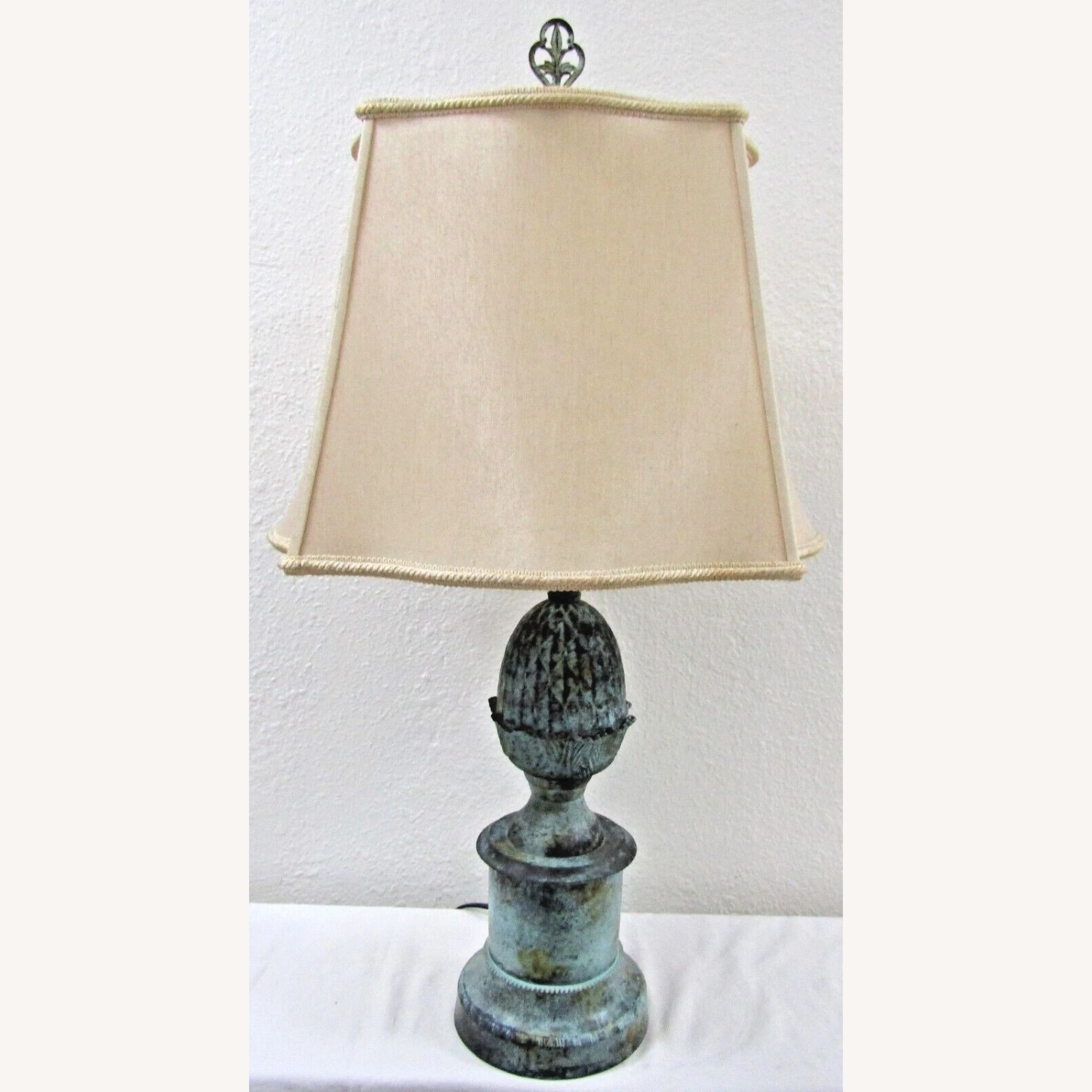Vintage Bronze Acorn on Pedestal 31" Table Lamp - image-1