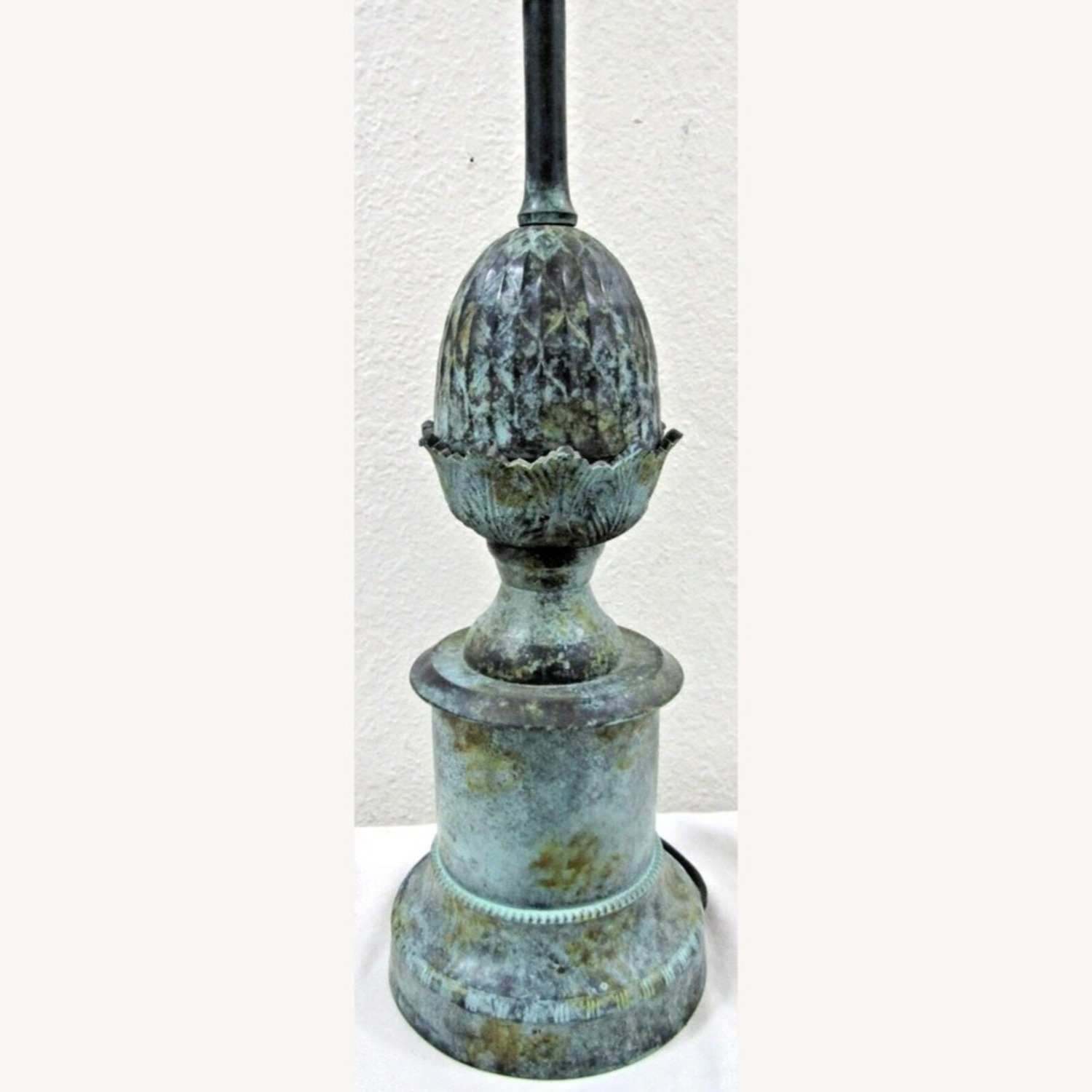 Vintage Bronze Acorn on Pedestal 31" Table Lamp - image-4