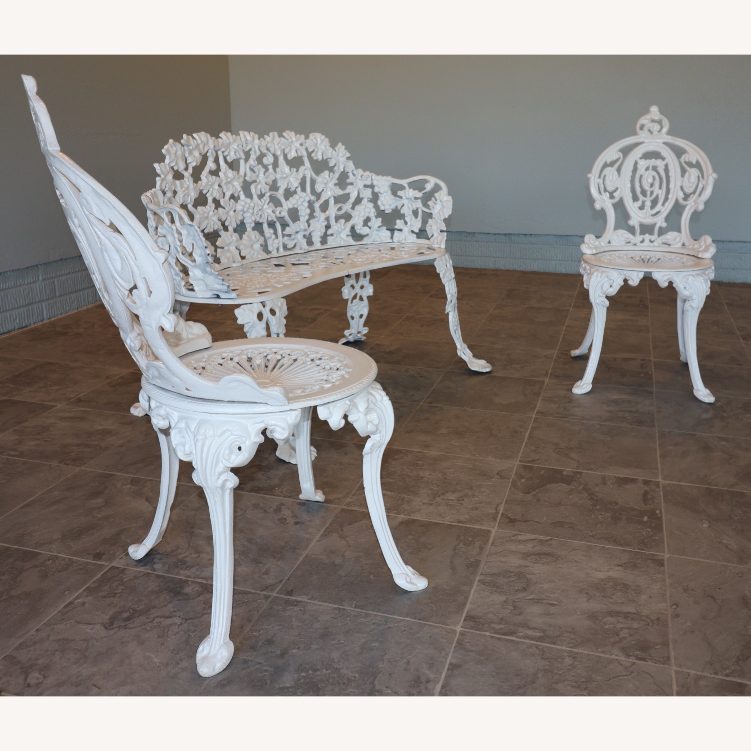 American Cast Iron Garden Suite Early 20th Century - image-3