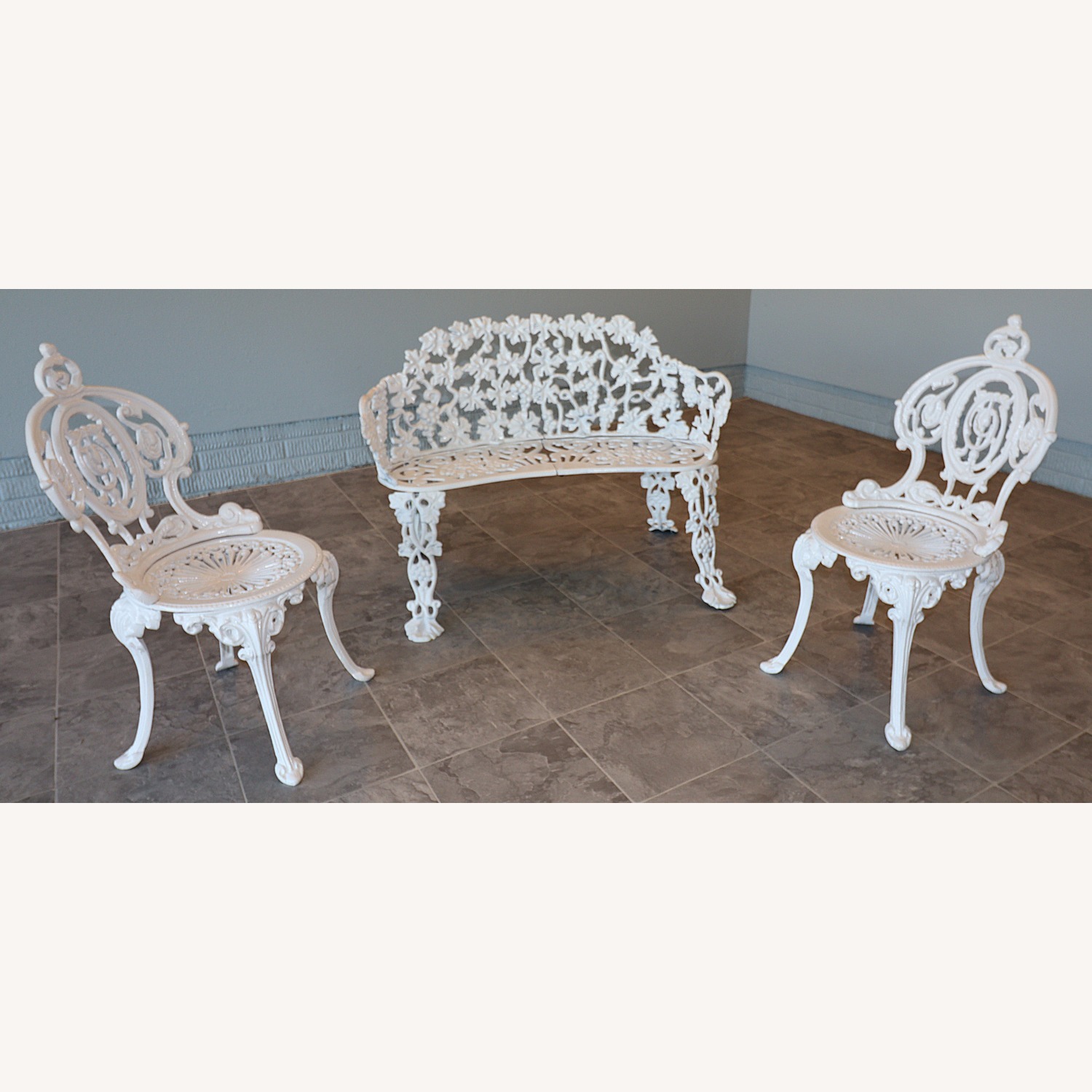 American Cast Iron Garden Suite Early 20th Century - image-2