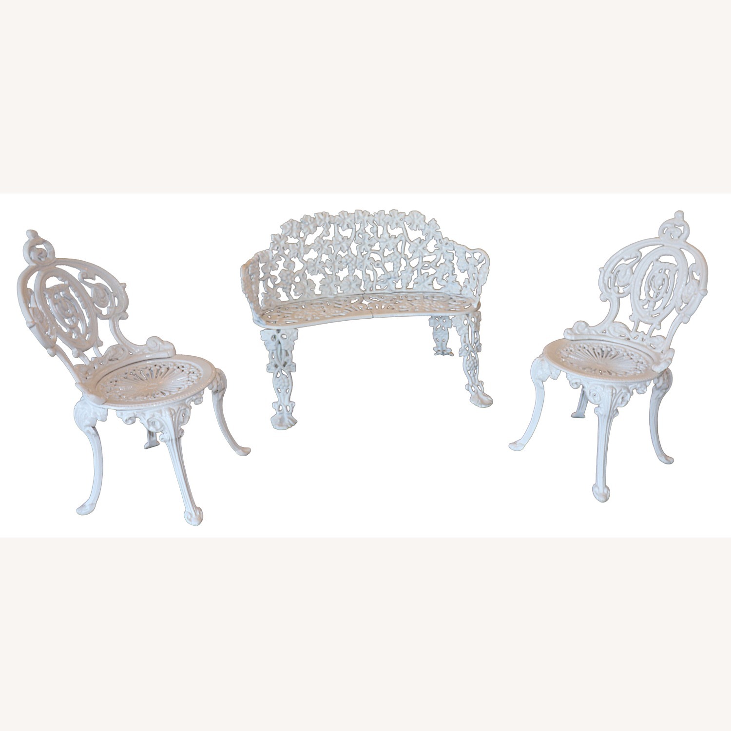 American Cast Iron Garden Suite Early 20th Century - image-11