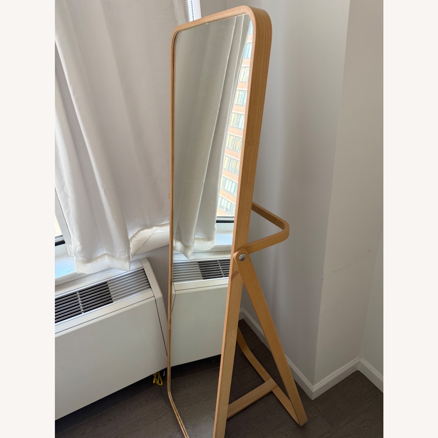 IKEA IKORNNES Wood Floor Mirror - image-3