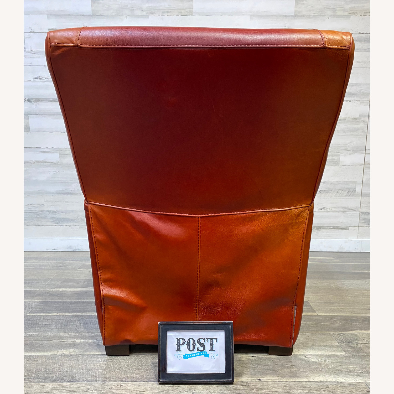 Red Leather Natuzzi Recliner Chair - image-3
