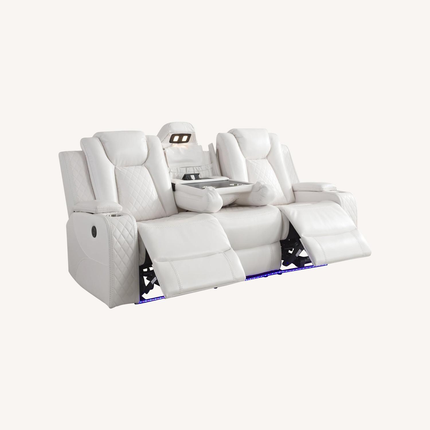 81.5'' Power Reclining Sofa Couch with LED Lights - image-0