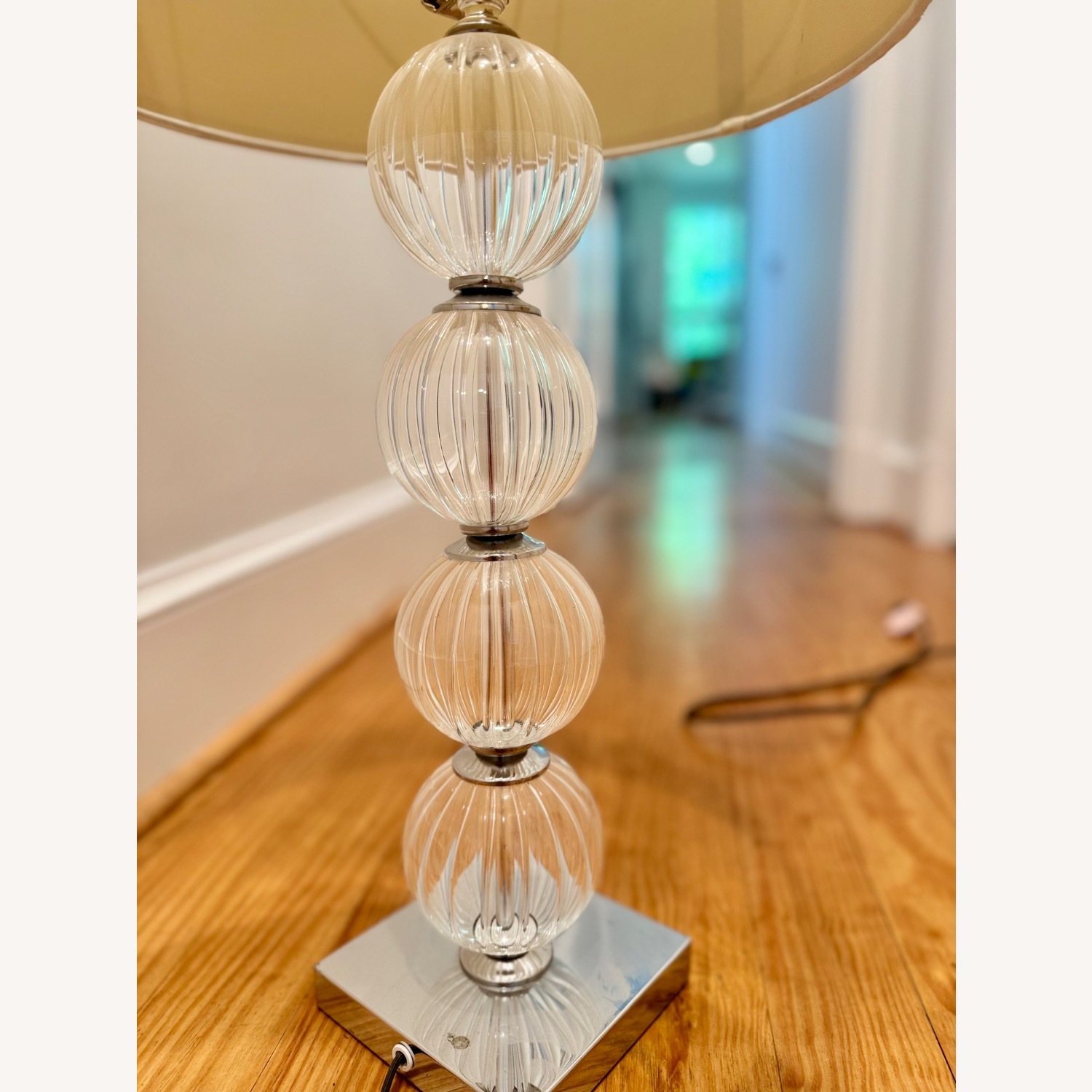 Set of Safavieh Crystal Glass Globe Table Lamps - image-8