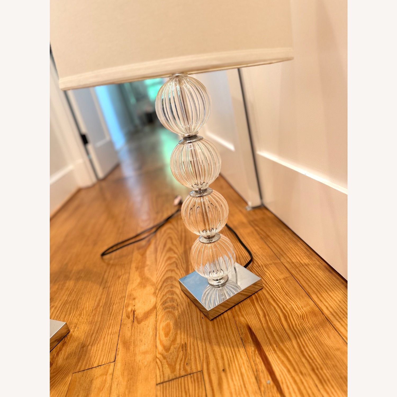 Set of Safavieh Crystal Glass Globe Table Lamps - image-9