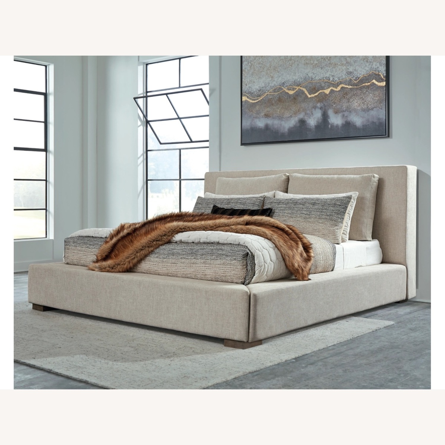 Langford King Upholstered Bed - image-1