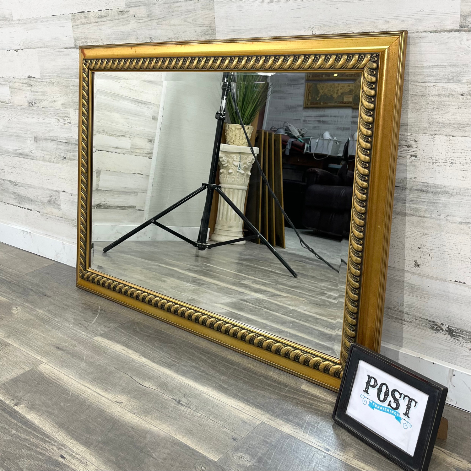 Large Gold Frame Mirror - image-2