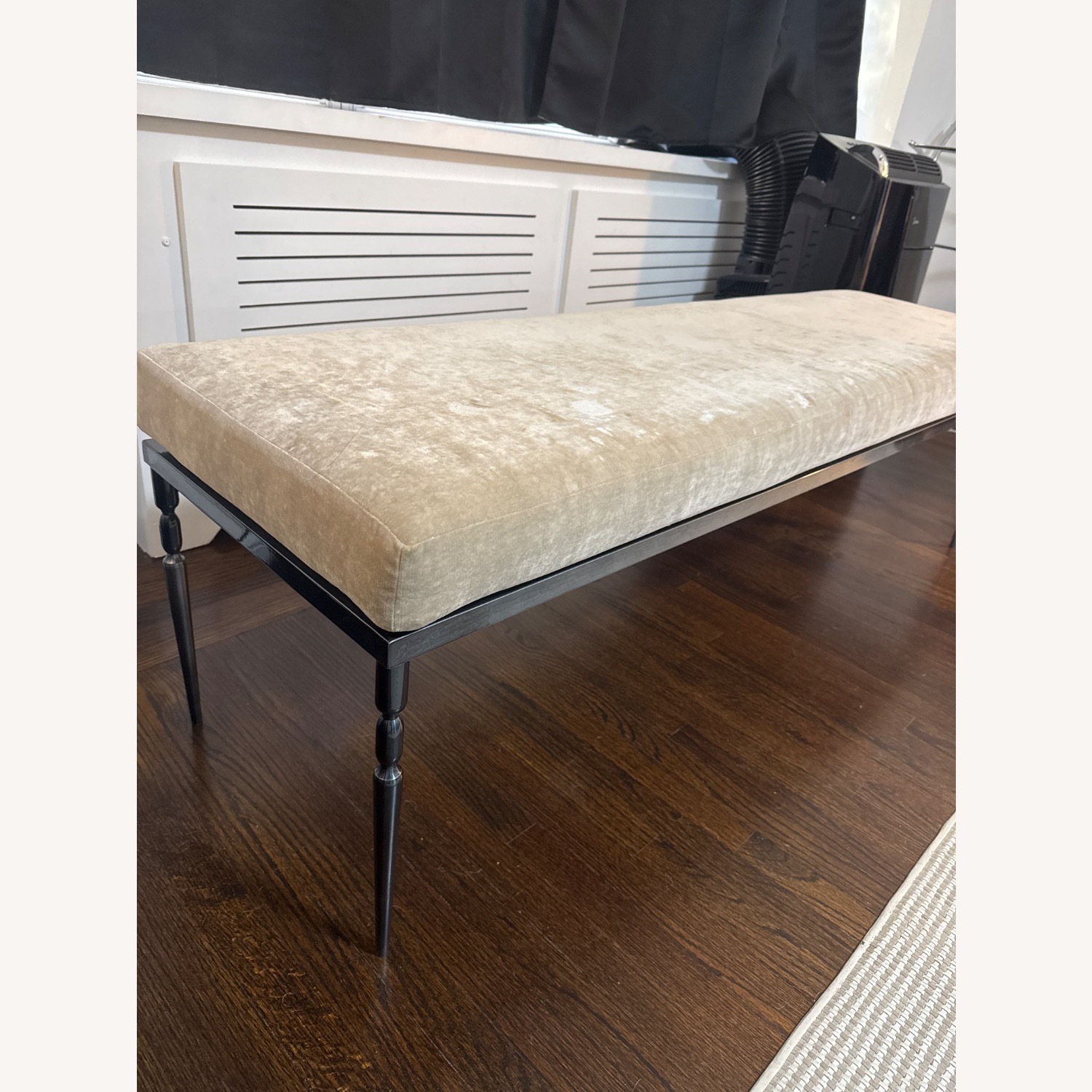 Upholstered Bench With Steel Base - image-3