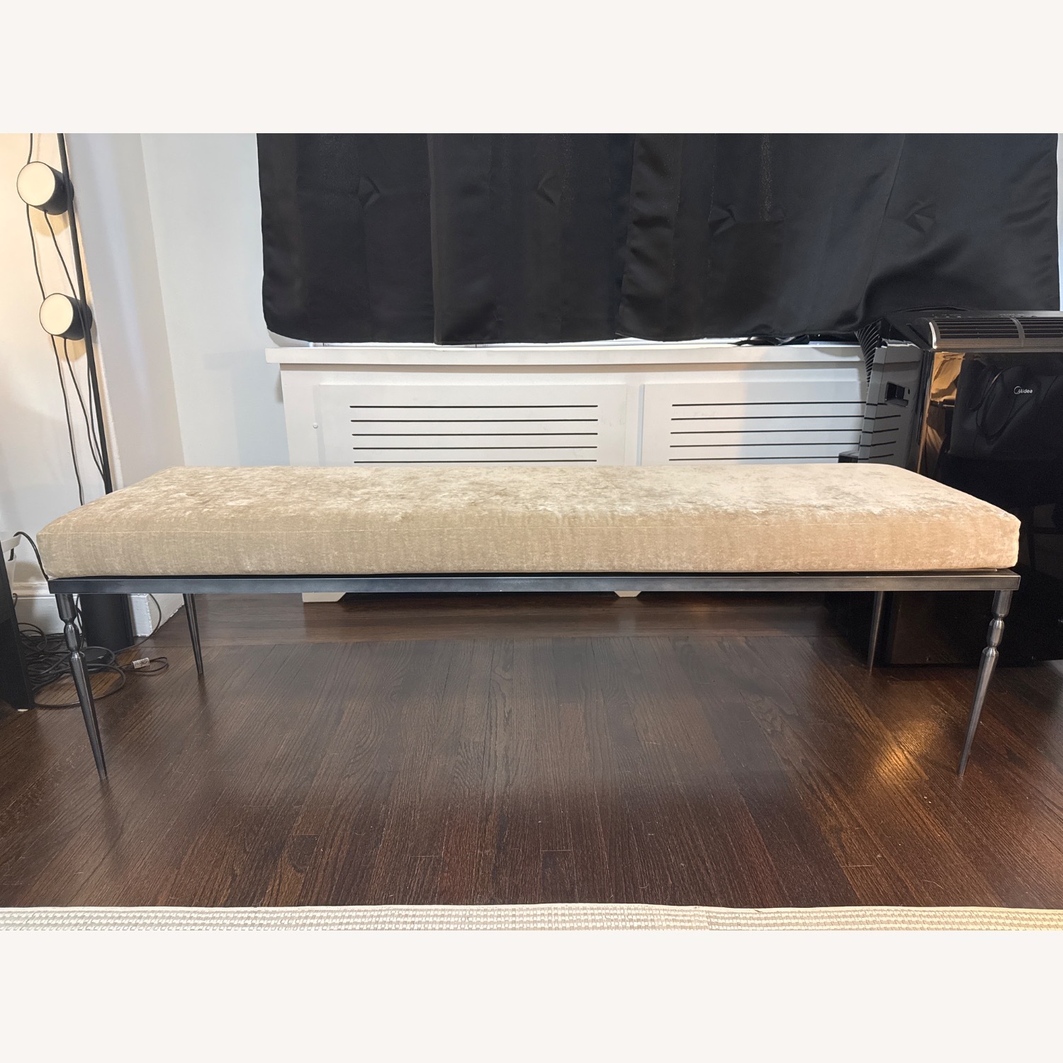 Upholstered Bench With Steel Base - image-2