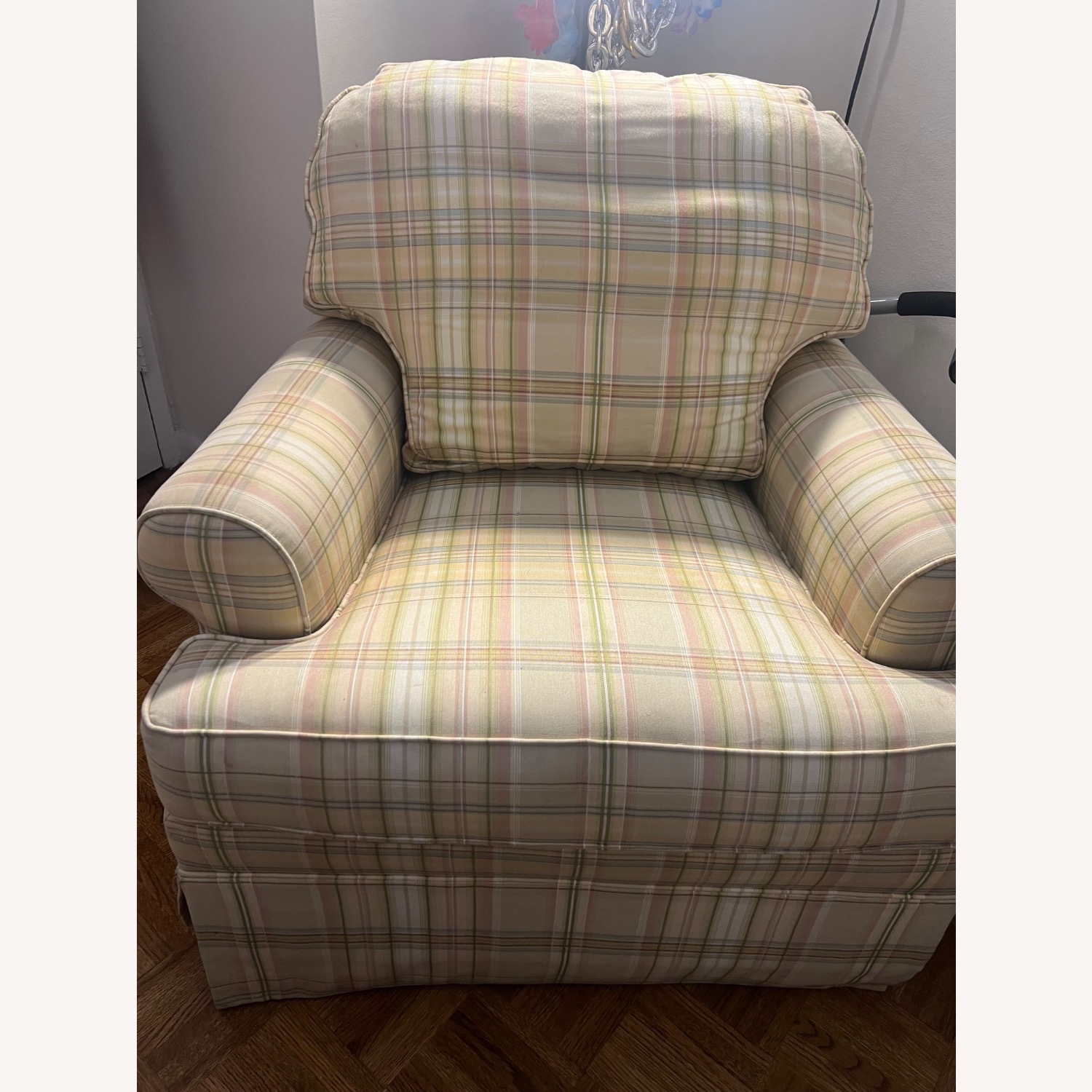 Ethan Allen Devonshire Swivel Glider with ottoman  - image-5