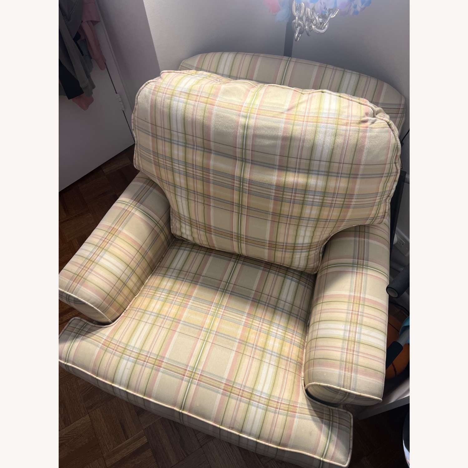Ethan Allen Devonshire Swivel Glider with ottoman  - image-1