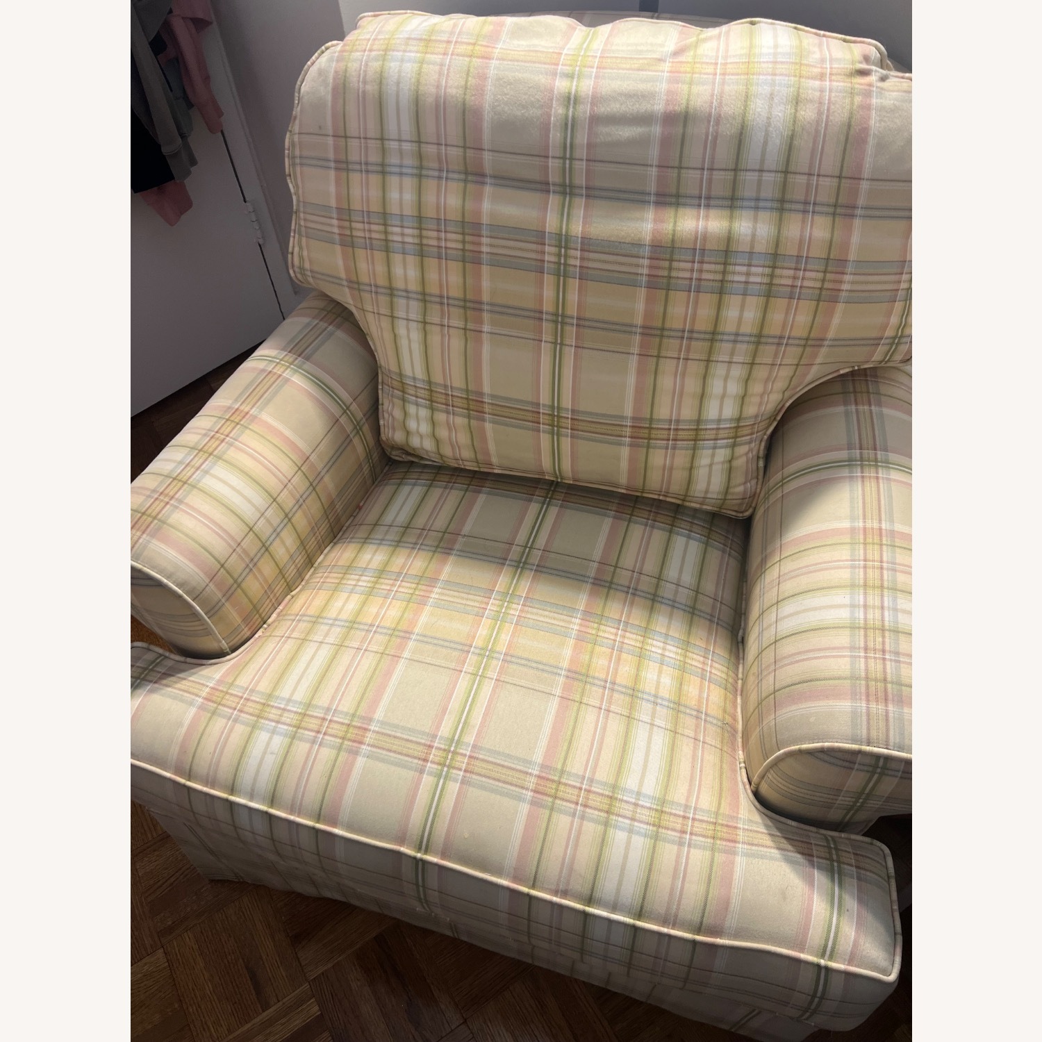Ethan Allen Devonshire Swivel Glider with ottoman  - image-4