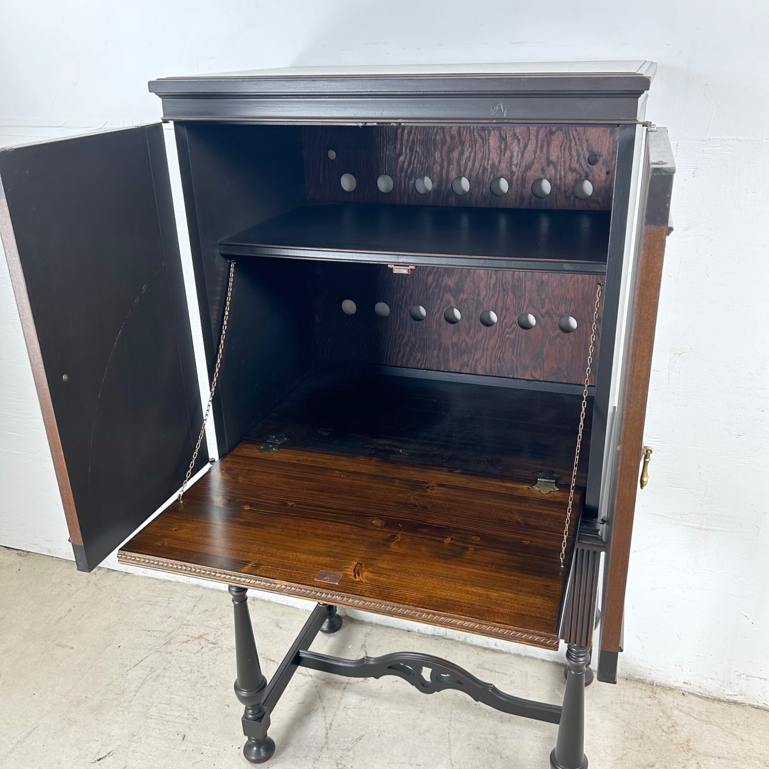 Traditional Modern Bar With Dropfront Cabinet - image-11