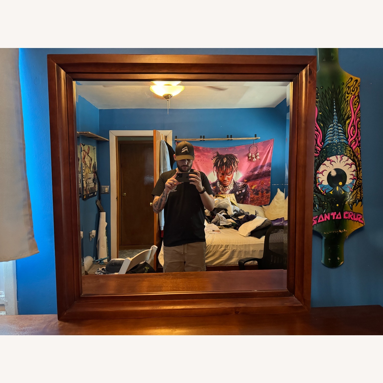 Wooden Mahogany Dresser - image-3