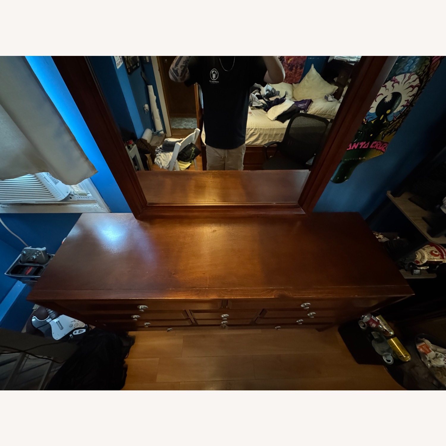 Wooden Mahogany Dresser - image-2