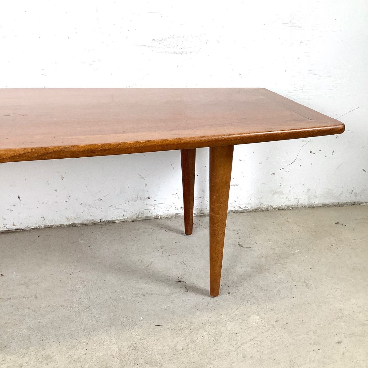 Scandinavian Modern Teak Surfboard Coffee Table - image-11