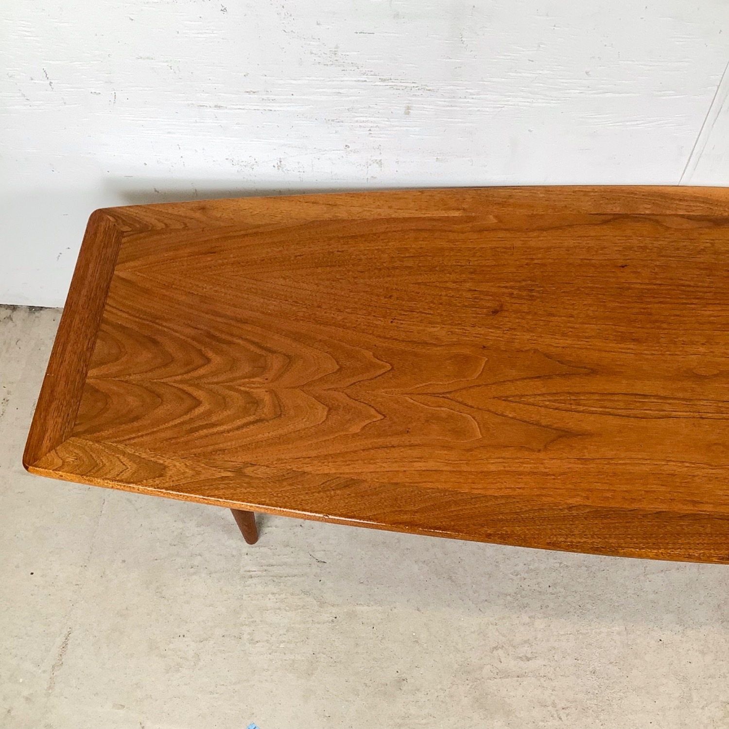 Scandinavian Modern Teak Surfboard Coffee Table - image-4