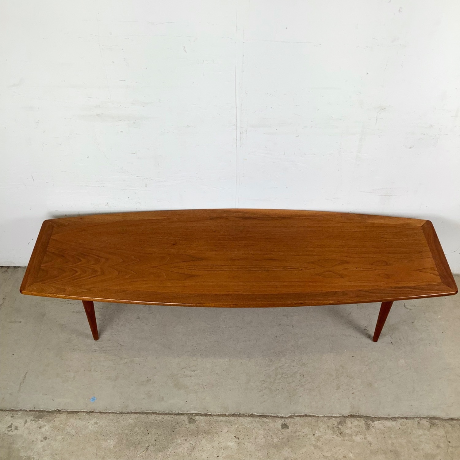 Scandinavian Modern Teak Surfboard Coffee Table - image-3