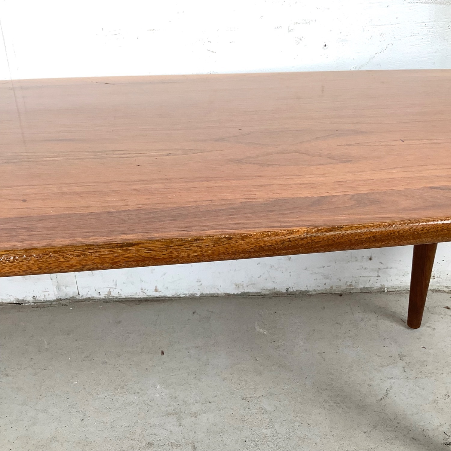 Scandinavian Modern Teak Surfboard Coffee Table - image-17