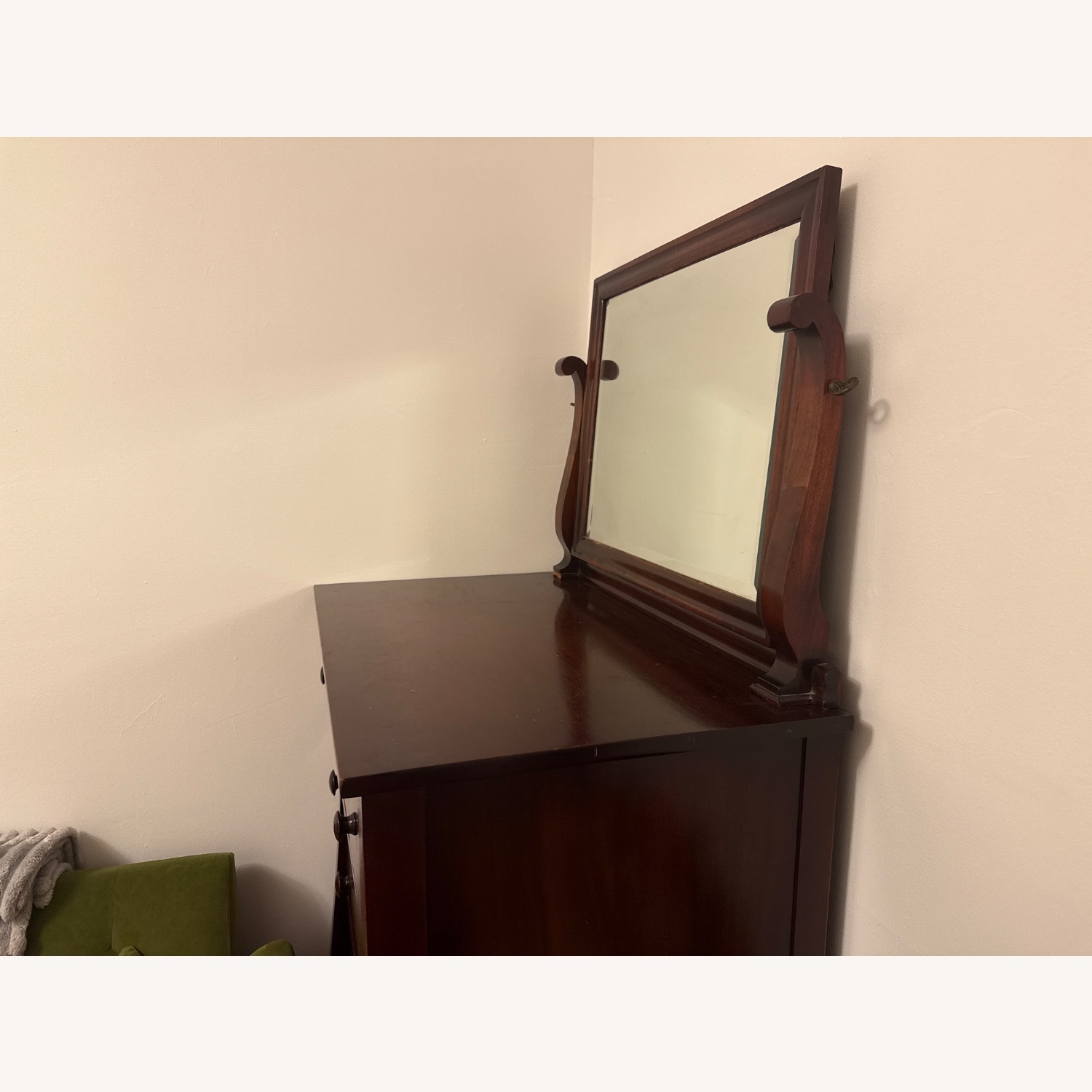 Antique Armoire With Mirror  - image-2