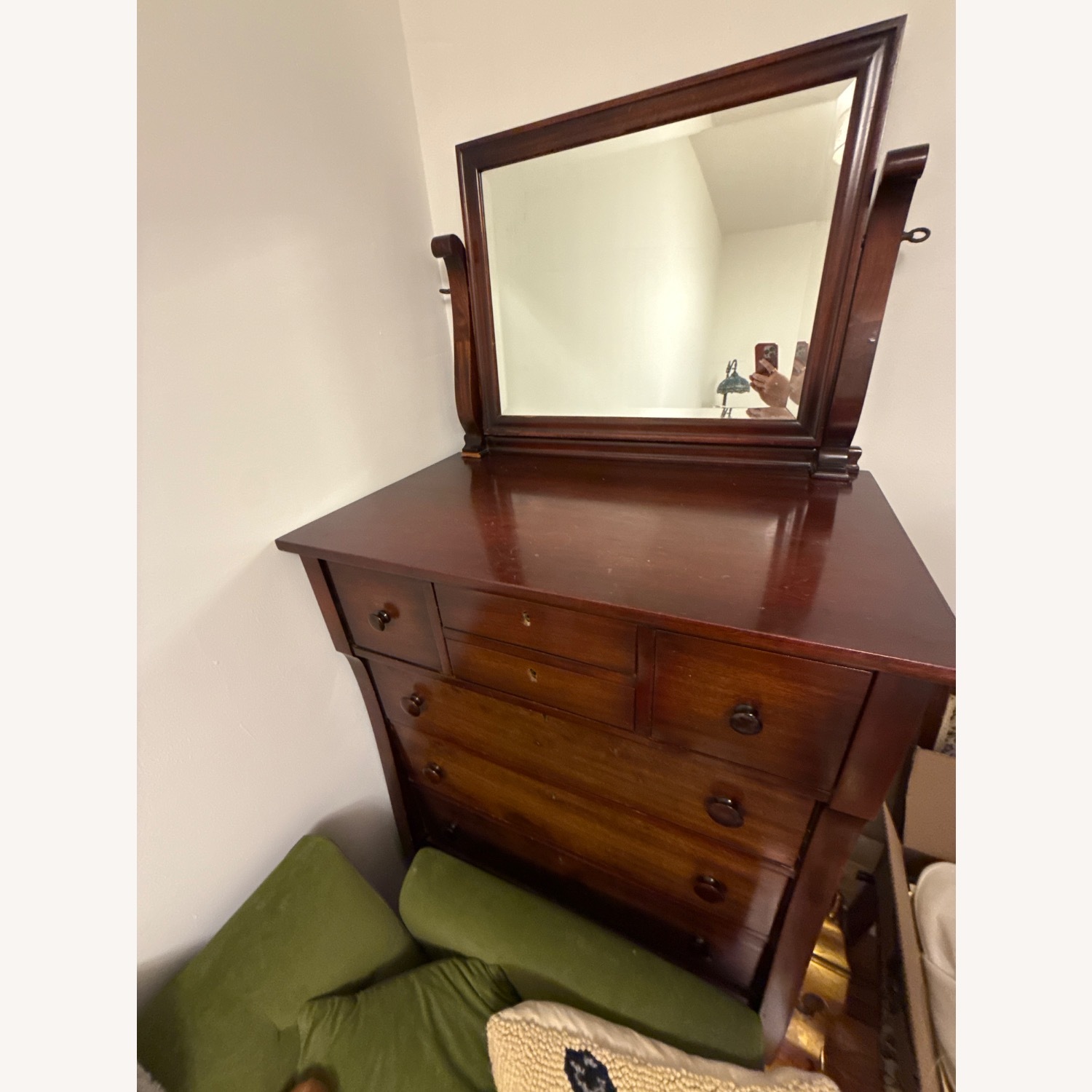 Antique Armoire With Mirror  - image-3