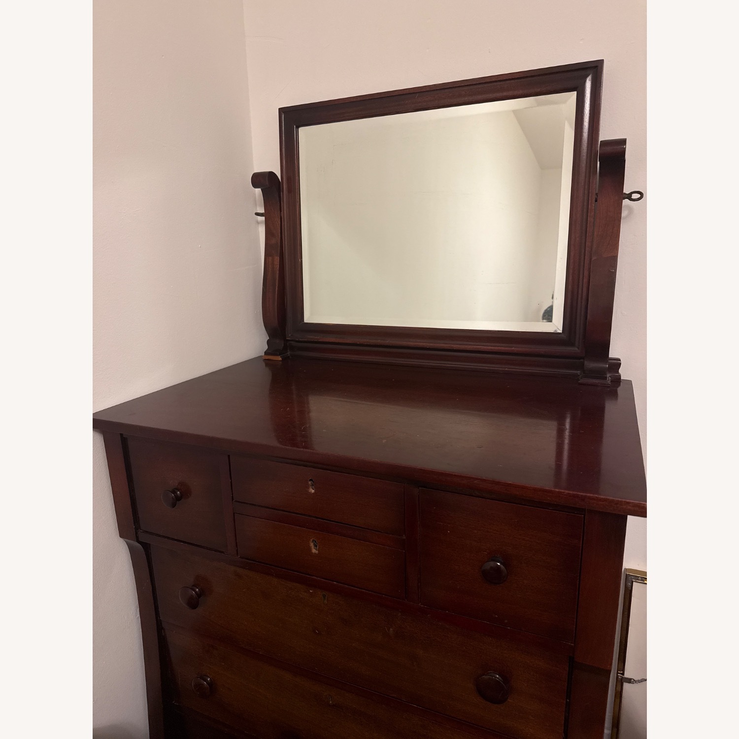 Antique Armoire With Mirror  - image-1