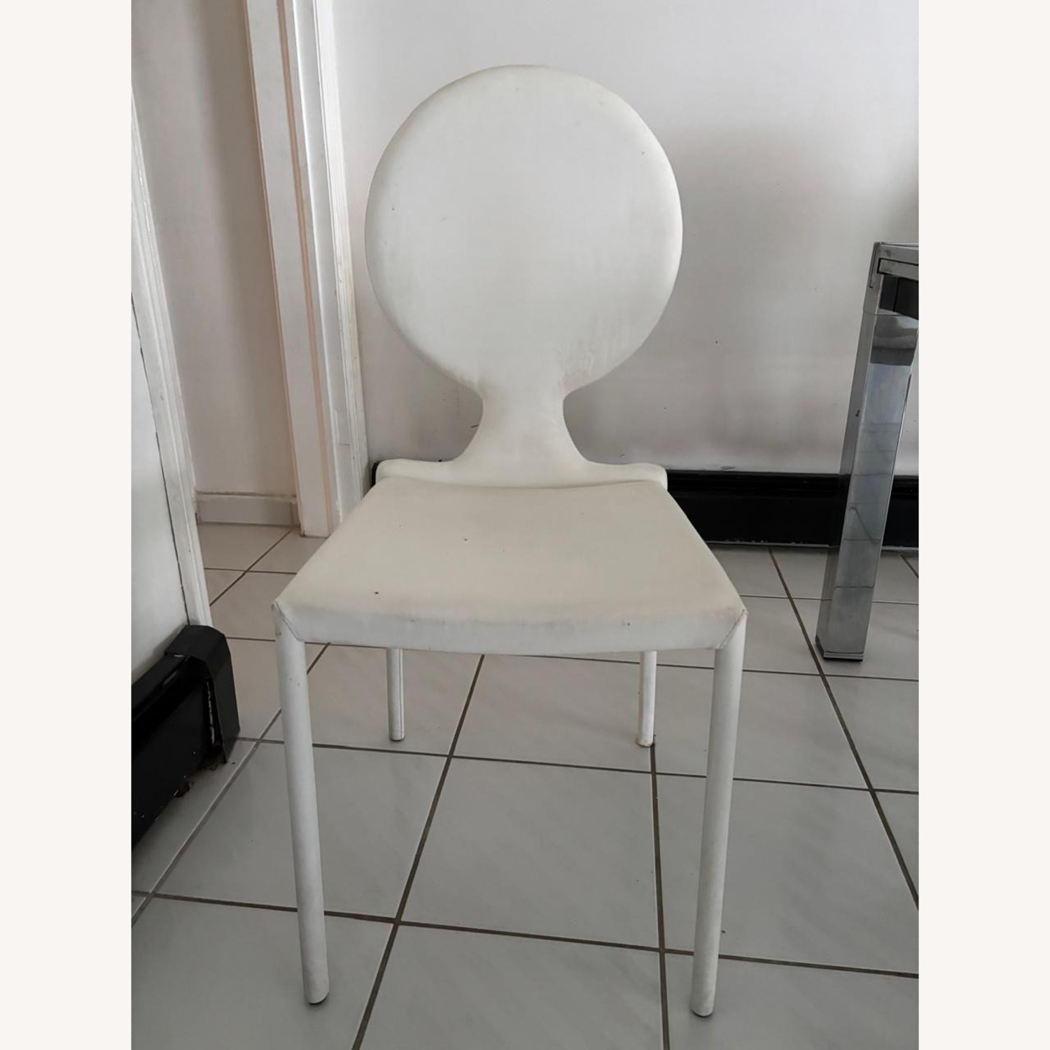 Vintage Glass Dining Table Set with Chairs - image-2