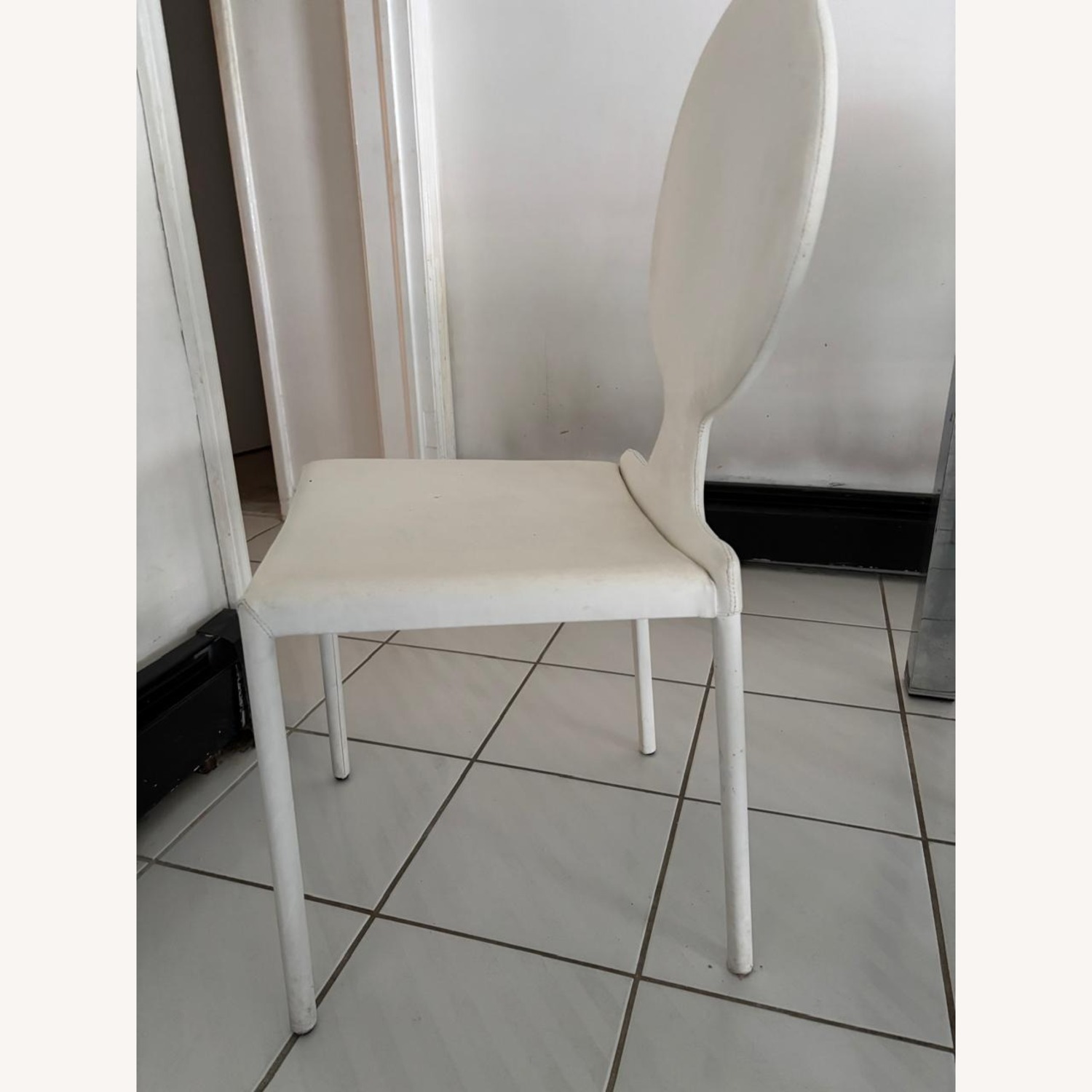 Vintage Glass Dining Table Set with Chairs - image-1