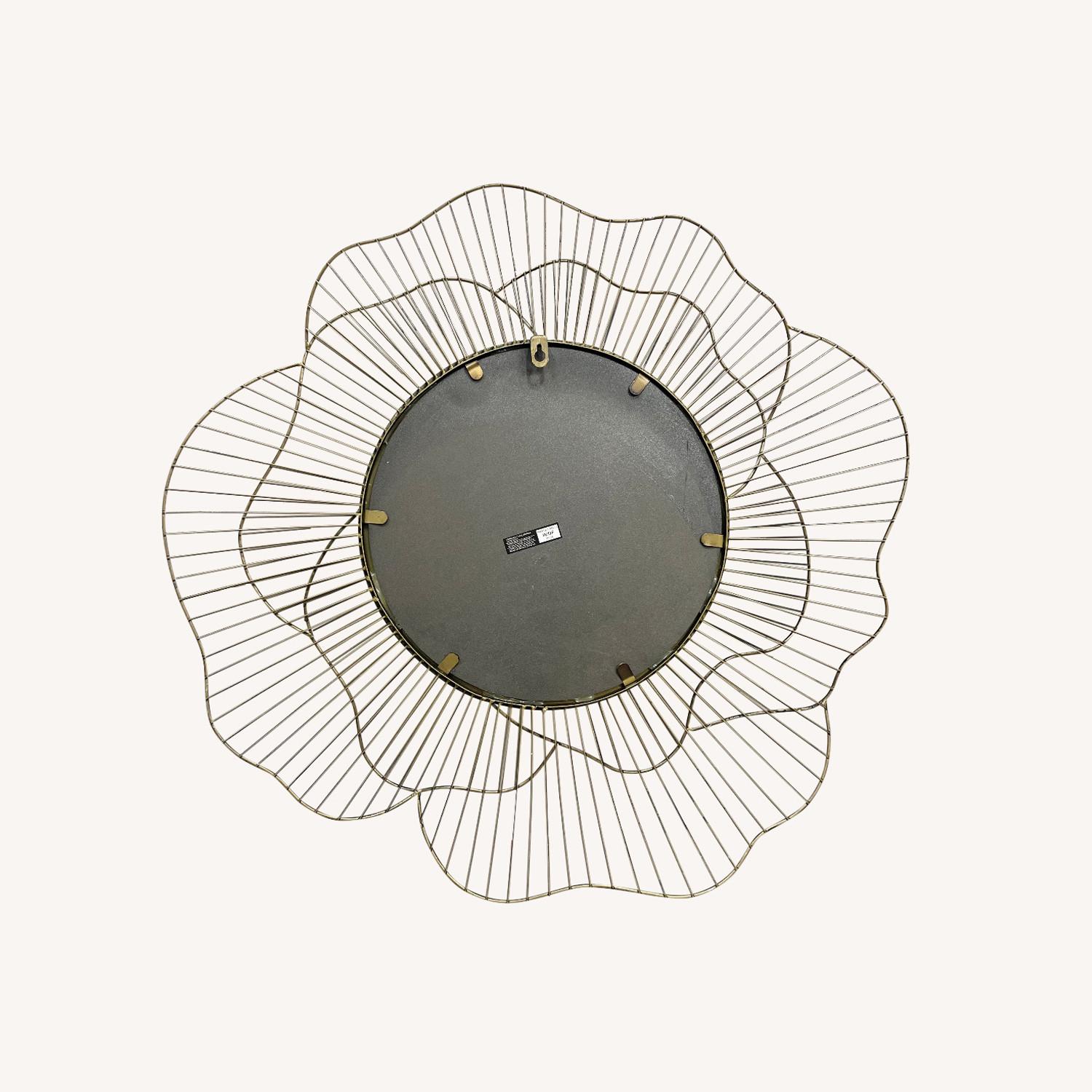 Gold Contemporary Rose Design Mirror - image-0